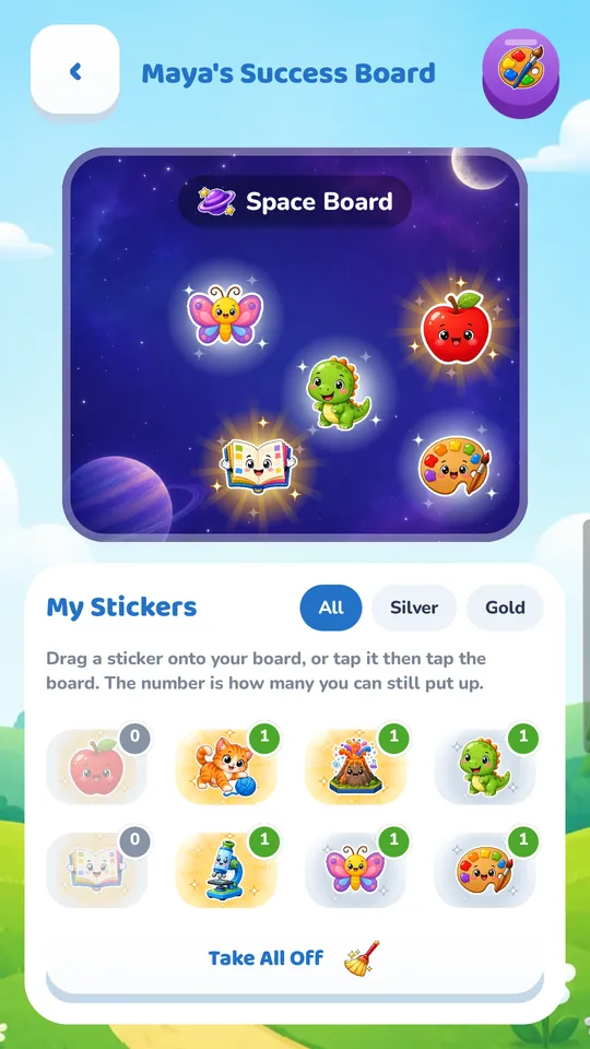 They choose what goes on their Success Board