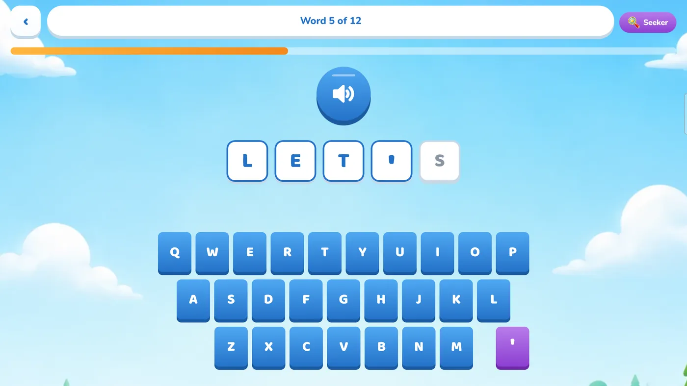Seeker: type it on a big, friendly keyboard (tablet)