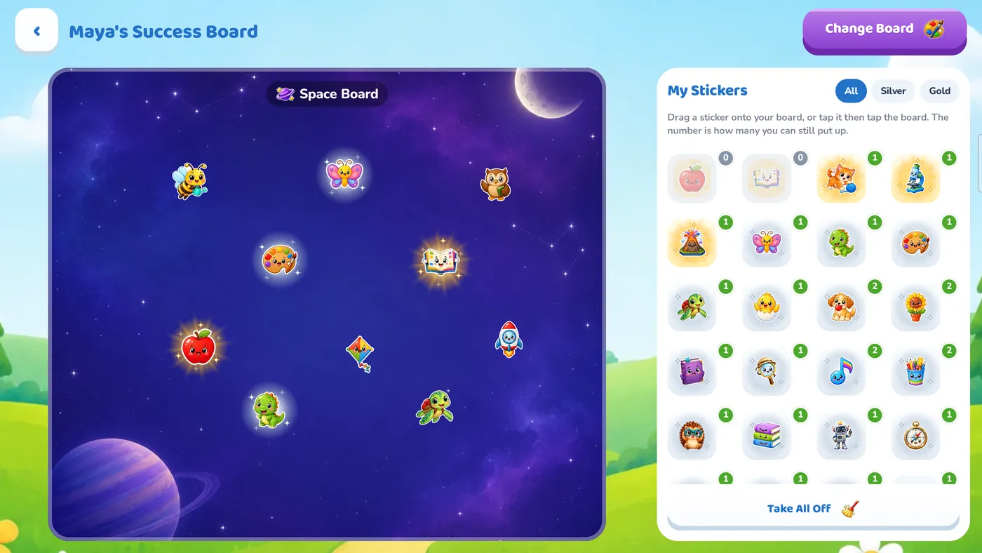 They choose what goes on their Success Board (tablet)